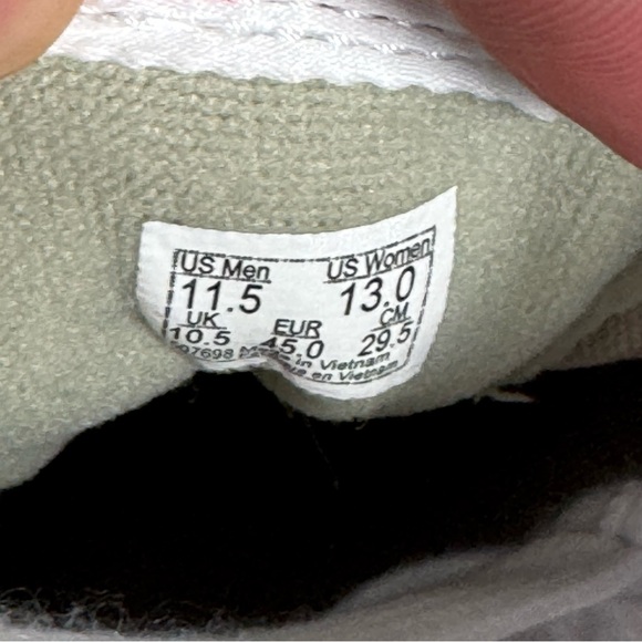 Vans Sk8-Hi Pig Suede Moss Gray Snow White High Top Sneakers Men 11.5 Women 13 - Picture 9 of 12